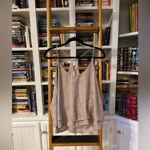 Lily Star Cream Floral Racerback Button Up Open Back Tank Top